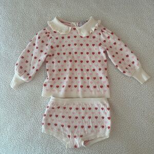 Janie and Jack Baby Heart Sweater Set 18-24 Months